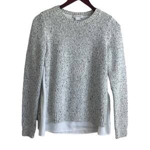 Club Monaco Tunic Sweater Women S Speckled Layered Blouse Trendy Chic Office‎